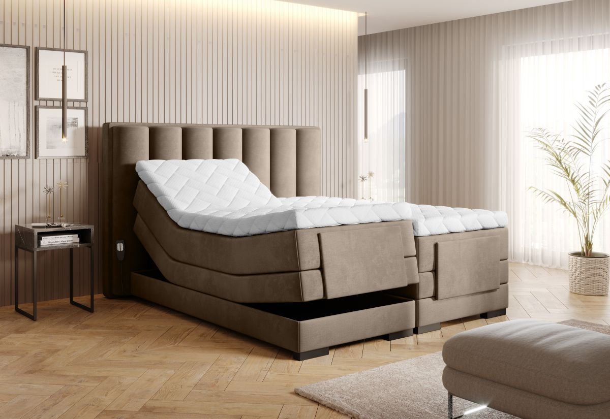 Continental Double Bed Kirkwall 1 | size: Length: 217cm, Width: 178cm, Height: 130cm | color: Nube | image: 1 | variant: 1013311