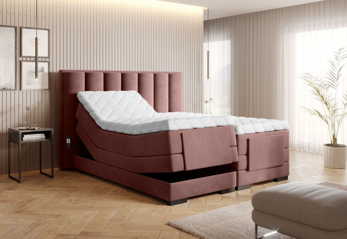 Continental Double Bed Kirkwall 2 | size: Length: 217cm, Width: 198cm, Height: 130cm | color: Lukso | image: 1 | variant: 1013354