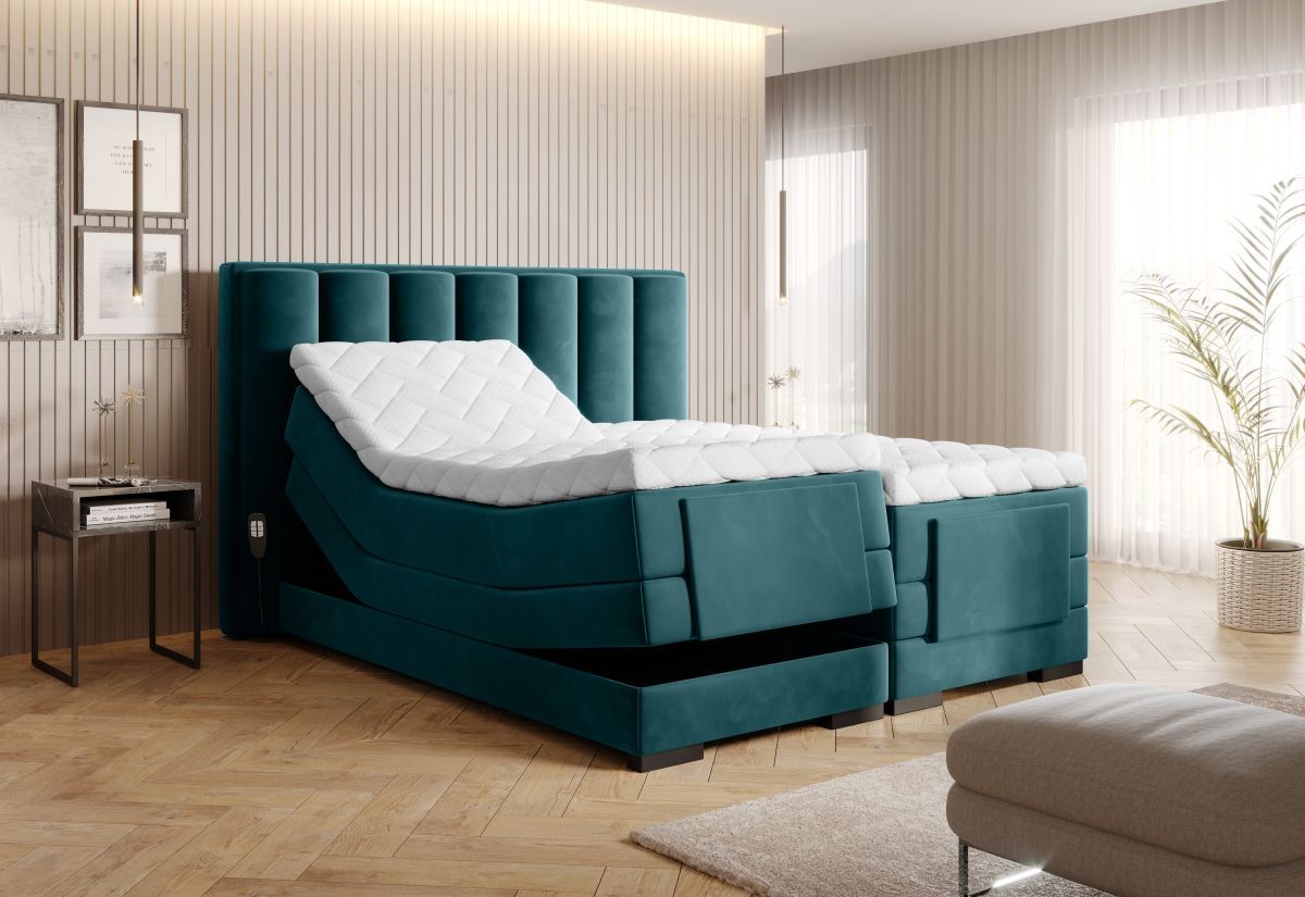 Continental Double Bed Kirkwall 2 | size: Length: 217cm, Width: 198cm, Height: 130cm | color: Lukso | image: 1 | variant: 1013362