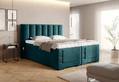 Continental Double Bed Kirkwall 2 | size: Length: 217cm, Width: 198cm, Height: 130cm | color: Lukso | image: 2 | variant: 1013362