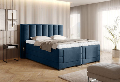 Continental Double Bed Kirkwall 2 | size: Length: 217cm, Width: 198cm, Height: 130cm | color: Lukso | image: 2 | variant: 1013364