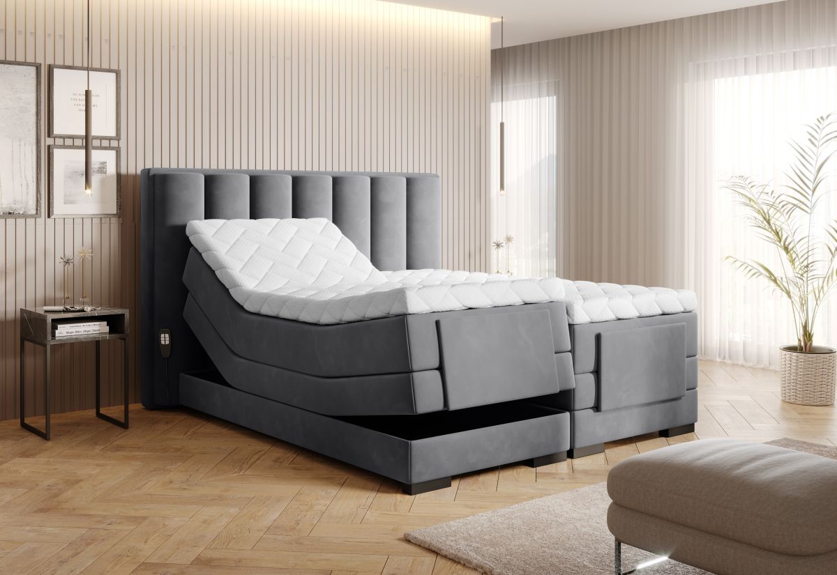 Continental Double Bed Kirkwall 2 | size: Length: 217cm, Width: 198cm, Height: 130cm | color: Sola | image: 1 | variant: 1013345