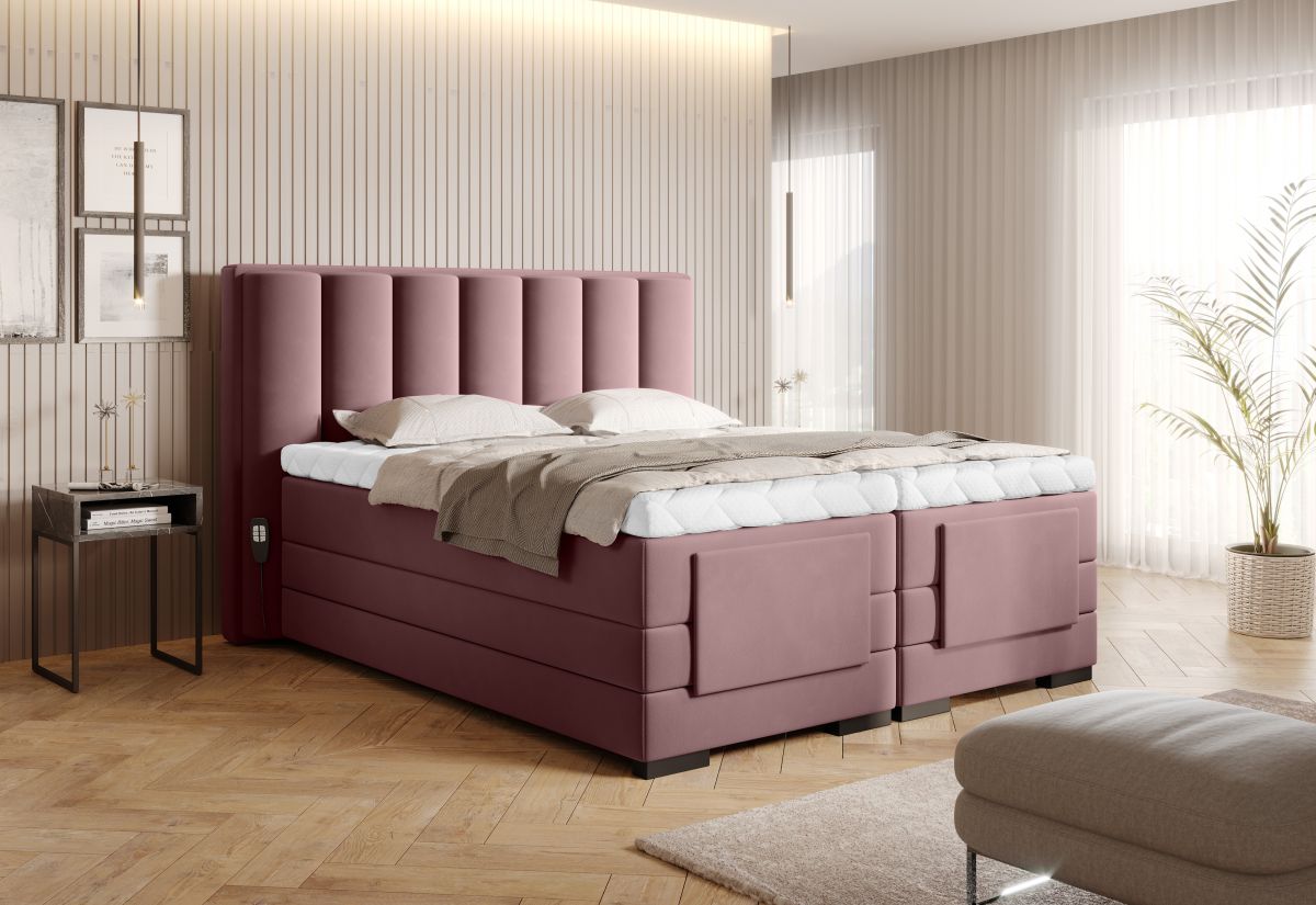Continental Double Bed Kirkwall 2 | size: Length: 217cm, Width: 198cm, Height: 130cm | color: Velvetmat | image: 2 | variant: 1013355