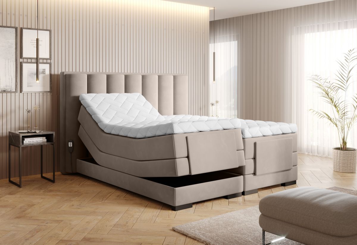 Continental Double Bed Kirkwall | size: Length: 217cm, Width: 158cm, Height: 130cm | color: Sola | image: 1 | variant: 1013269