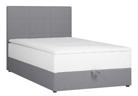 Continental Double Bed Levi 1 | size: Length: 210cm, Width: 123cm, Height: 114.5cm | color: Gray | image: 1 | variant: 1012638