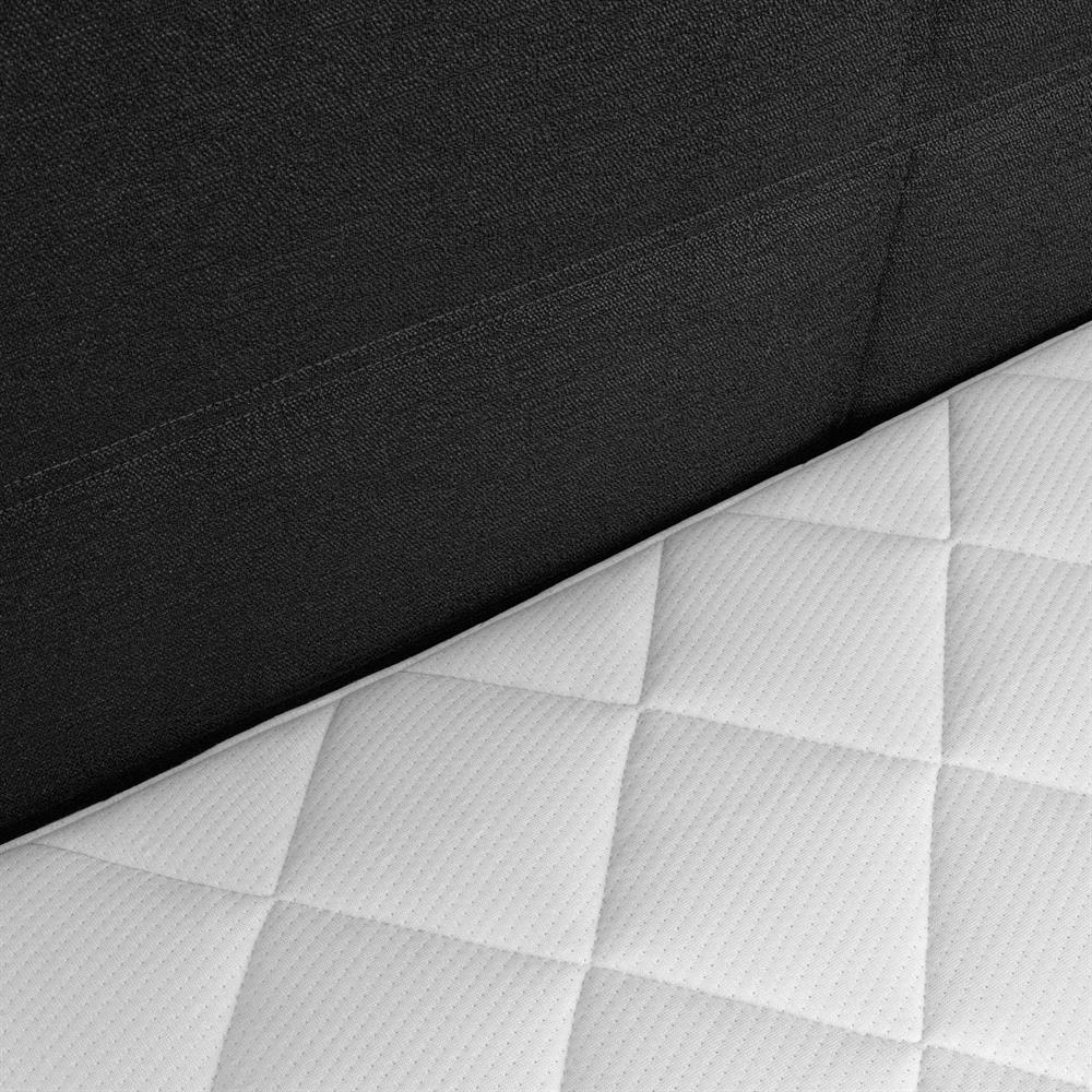 Continental Double Bed Malmo | size: Length: 210cm, Width: 163cm, Height: 114.5cm | color: Black | image: 7 | variant: 1001783