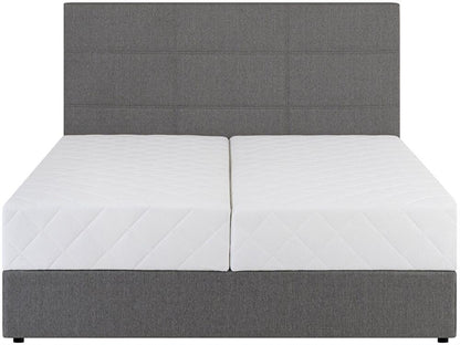 Continental Double Bed Malmo | size: Length: 210cm, Width: 163cm, Height: 114.5cm | color: Gray | image: 2 | variant: 1001782