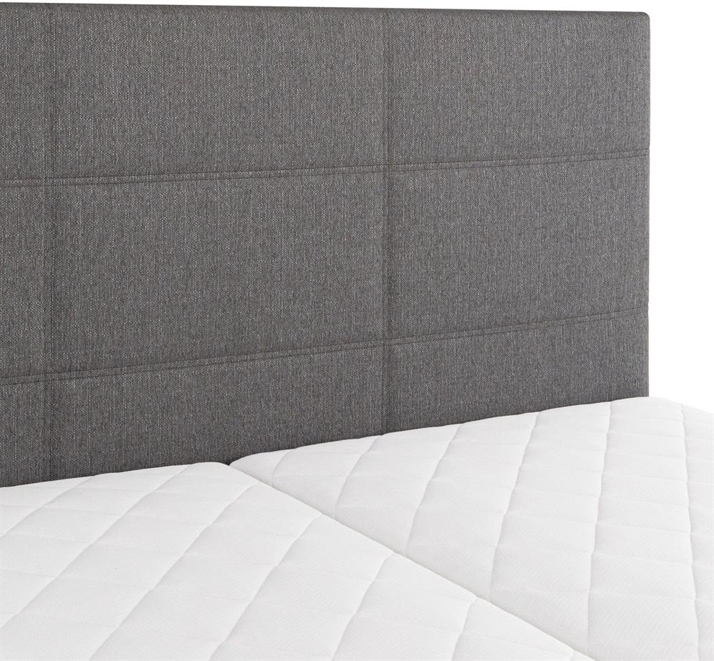 Continental Double Bed Malmo | size: Length: 210cm, Width: 163cm, Height: 114.5cm | color: Gray | image: 5 | variant: 1001782