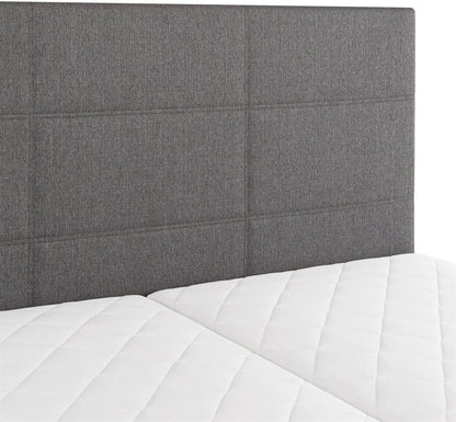 Continental Double Bed Malmo | size: Length: 210cm, Width: 163cm, Height: 114.5cm | color: Gray | image: 5 | variant: 1001782