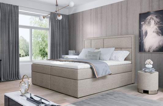 Continental Double Bed Meron 1 | size: Length: 215cm, Width: 160cm, Height: 115cm | color: Cover | image: 1 | variant: 1009463