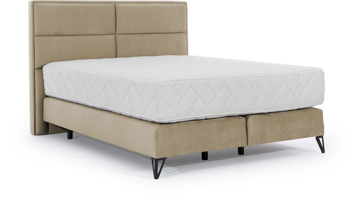 Continental Double Bed Safiro 2 | size: Length: 215cm, Width: 160cm, Height: 130cm | color: Brown | image: 0 | variant: 1009632
