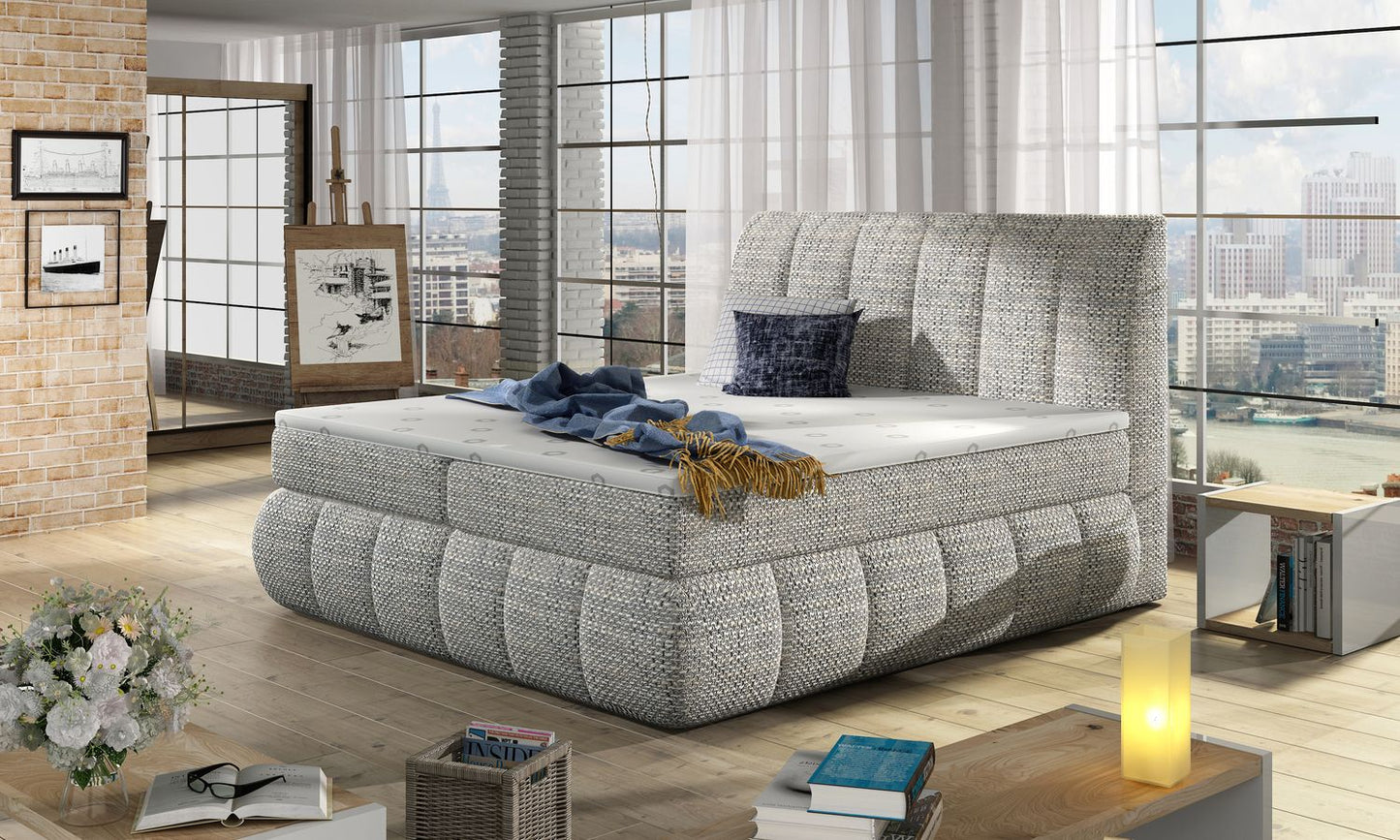 Continental Double Bed Vincenzo 1 | size: Length: 224cm, Width: 180cm, Height: 126cm | color: Berlin | image: 1 | variant: 1009872