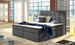 Continental Double Bed West Brighton 1 | size: Length: 205cm, Width: 143cm, Height: 105cm | color: Gray | image: 1 | variant: 1012864
