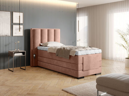 Continental Single Bed Kirkwall | size: Length: 217cm, Width: 108cm, Height: 130cm | color: Nube | image: 1 | variant: 1013673