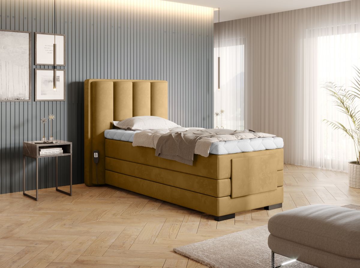 Continental Single Bed Kirkwall | size: Length: 217cm, Width: 108cm, Height: 130cm | color: Nube | image: 1 | variant: 1013685