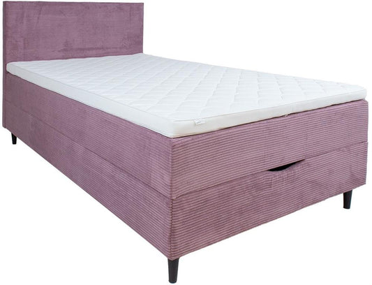 Continental Single Bed Laara 1 | size: Length: 208cm, Width: 121cm, Height: 119cm | color: Pink | image: 0 | variant: 1016861