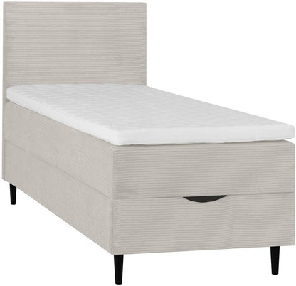 Continental Single Bed Laara | size: Length: 208cm, Width: 91cm, Height: 119cm | color: Beige | image: 1 | variant: 1010218
