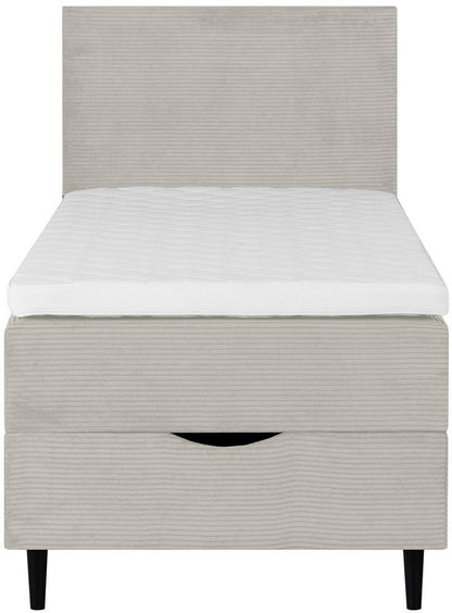 Continental Single Bed Laara | size: Length: 208cm, Width: 91cm, Height: 119cm | color: Beige | image: 2 | variant: 1010218