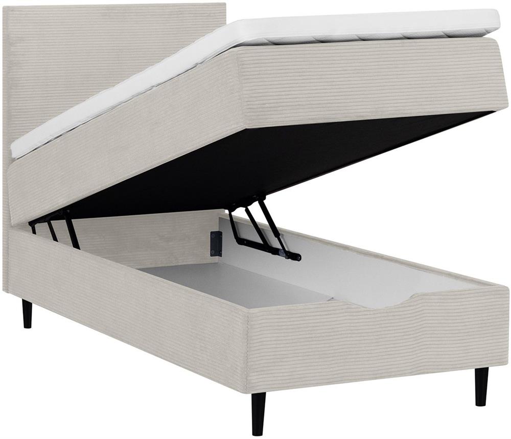 Continental Single Bed Laara | size: Length: 208cm, Width: 91cm, Height: 119cm | color: Beige | image: 6 | variant: 1010218