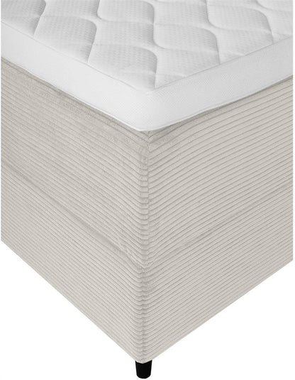 Continental Single Bed Laara | size: Length: 208cm, Width: 91cm, Height: 119cm | color: Beige | image: 7 | variant: 1010218