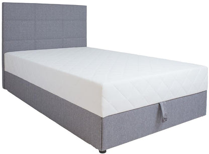 Continental Single Bed Leiko | size: Length: 210cm, Width: 123cm, Height: 114.5cm | color: Gray | image: 1 | variant: 1010221