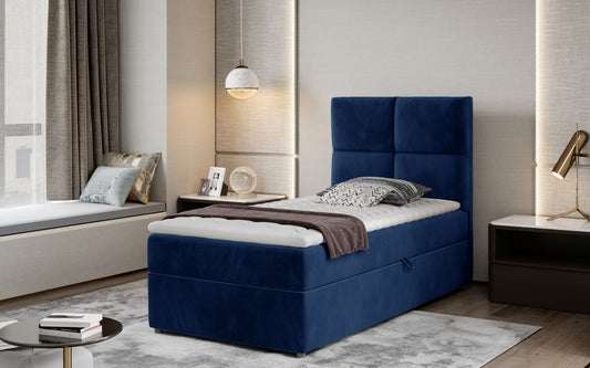 Continental Single Bed Rivia | size: Length: 210cm, Width: 90cm, Height: 108cm | color: Kronos | image: 1 | variant: 1010343