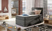Continental Single Bed Rocco 1 | size: Length: 205cm, Width: 90cm, Height: 126cm | color: Gray | image: 1 | variant: 1010369