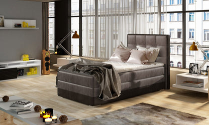 Continental Single Bed Torquay 1 | size: Length: 205cm, Width: 95cm, Height: 118cm | color: Monolith | image: 1 | variant: 1013580