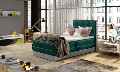 Continental Single Bed Torquay 1 | size: Length: 205cm, Width: 95cm, Height: 118cm | color: Monolith | image: 1 | variant: 1013582