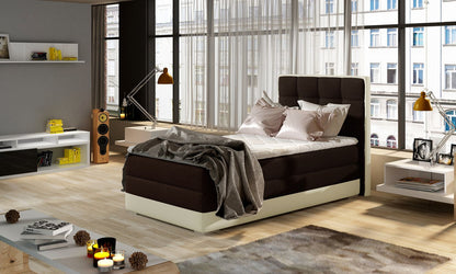 Continental Single Bed Torquay 1 | size: Length: 205cm, Width: 95cm, Height: 118cm | color: Sawana/Soft | image: 1 | variant: 1013591