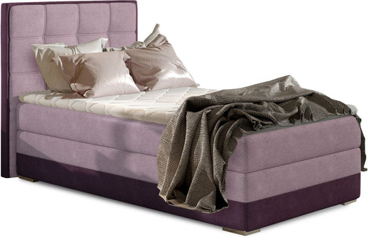 Continental Single Bed Torquay | size: Length: 205cm, Width: 95cm, Height: 118cm | color: Pink | image: 0 | variant: 1013562