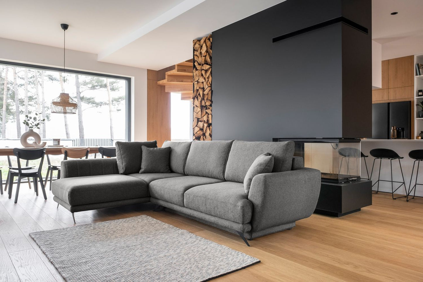 Corner Sleeper Sofa Aviemore 10 | size: Width: 276cm, Height: 90cm, Depth: 191cm | color: Roko | image: 1 | variant: 1015771