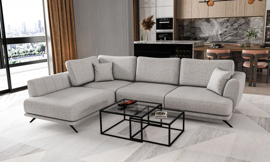 Corner Sleeper Sofa Aviemore 3 | size: Width: 276cm, Height: 90cm, Depth: 191cm | color: Borneo | image: 1 | variant: 1015764
