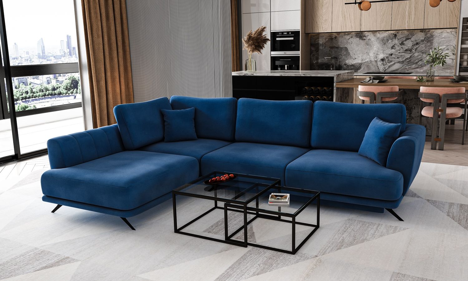 Corner Sleeper Sofa Aviemore 34 | size: Width: 276cm, Height: 90cm, Depth: 191cm | color: Loco | image: 1 | variant: 1015795