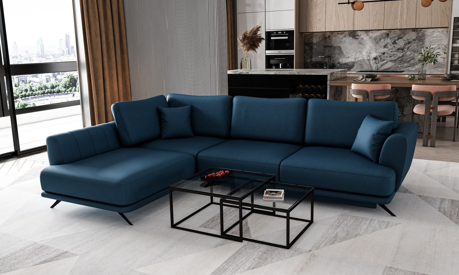Corner Sleeper Sofa Aviemore 37 | size: Width: 276cm, Height: 90cm, Depth: 191cm | color: Savoi | image: 1 | variant: 1015798