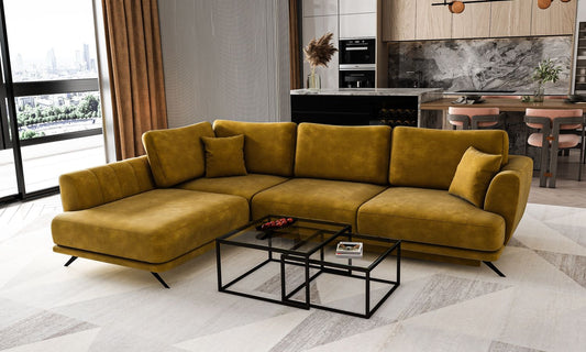 Corner Sleeper Sofa Aviemore 41 | size: Width: 276cm, Height: 90cm, Depth: 191cm | color: Nube | image: 1 | variant: 1015802