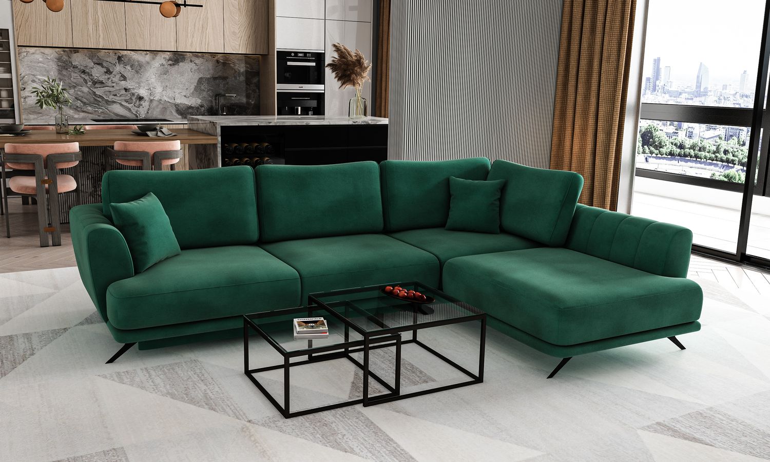Corner Sleeper Sofa Aviemore 71 | size: Width: 276cm, Height: 90cm, Depth: 191cm | color: Loco | image: 1 | variant: 1015832