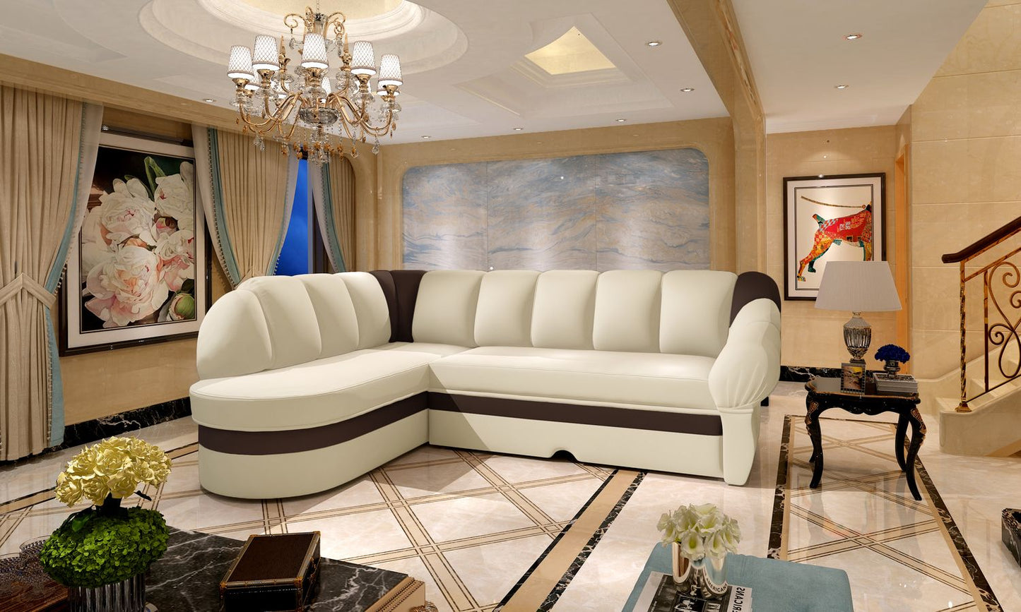 Corner Sleeper Sofa Benano 29 | size: Width: 250cm, Height: 85cm, Depth: 180cm | color: Soft | image: 1 | variant: 1014190