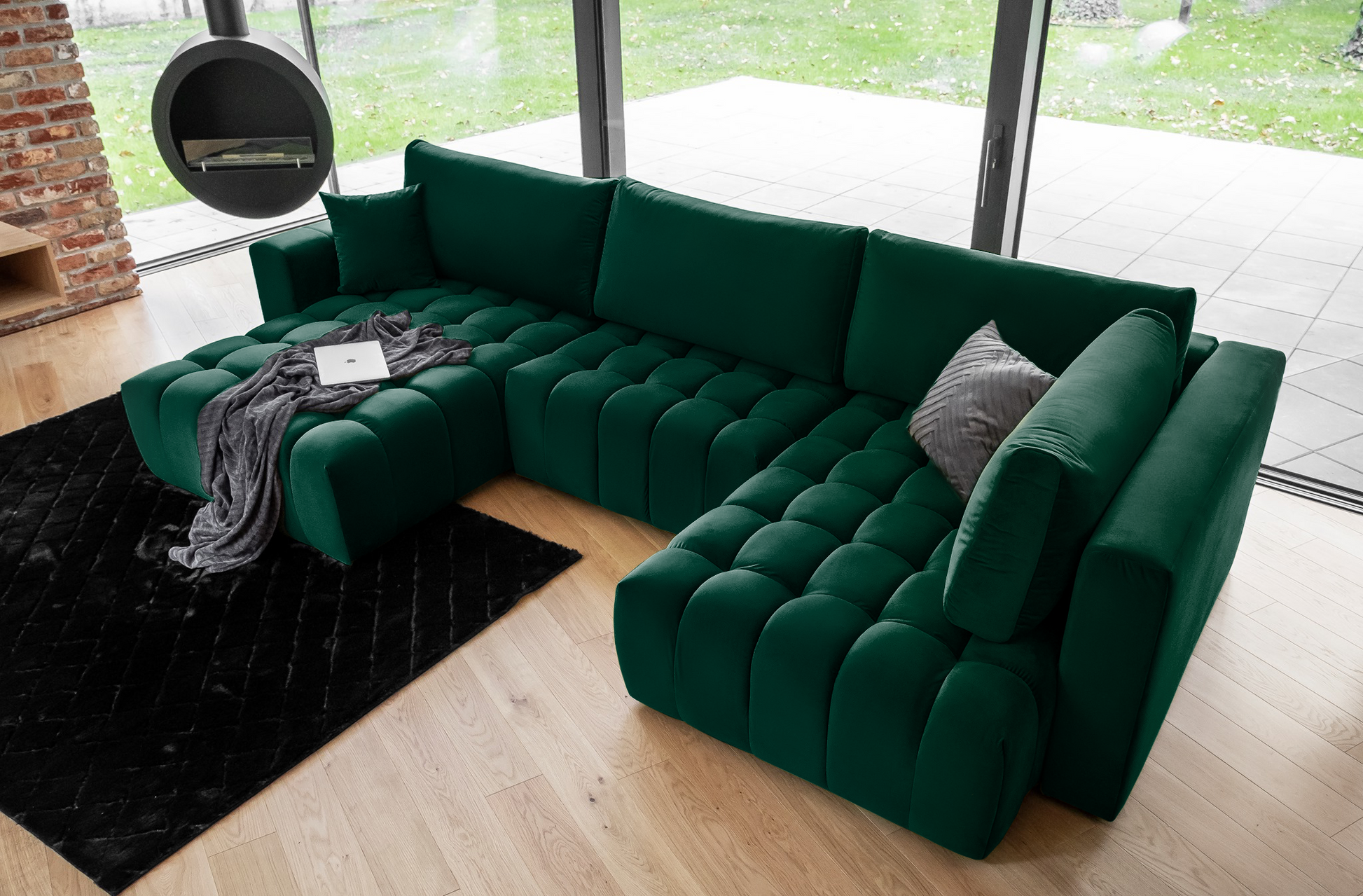 Corner Sleeper Sofa Bonito 14 | size: Width: 350cm, Height: 92cm, Depth: 175cm | color: Loco | image: 1 | variant: 1014280