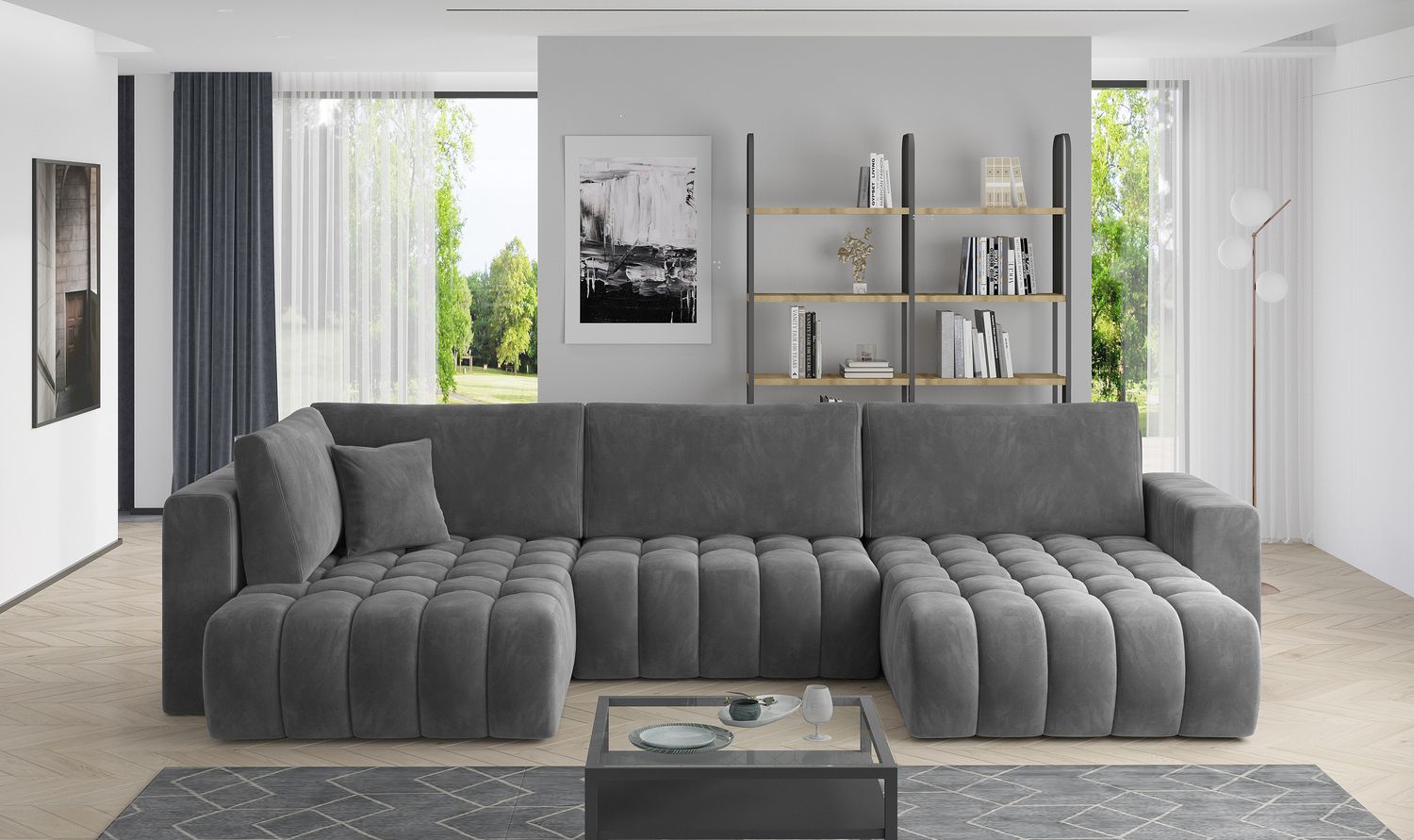 Corner Sleeper Sofa Bonito 29 | size: Width: 350cm, Height: 92cm, Depth: 175cm | color: Sola | image: 1 | variant: 1014295