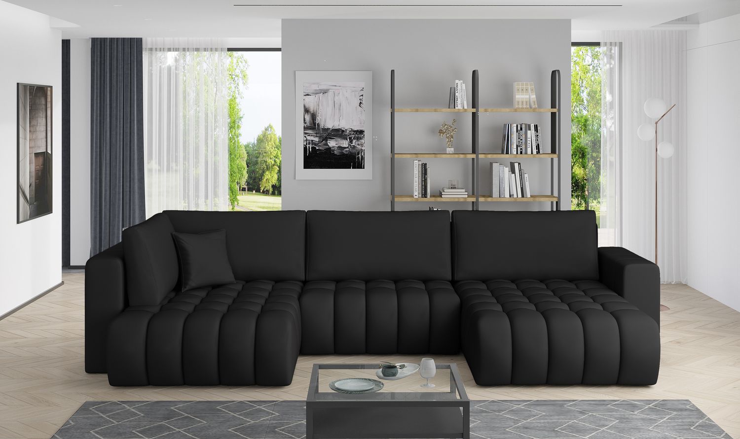 Corner Sleeper Sofa Bonito 33 | size: Width: 350cm, Height: 92cm, Depth: 175cm | color: Softis | image: 1 | variant: 1014299