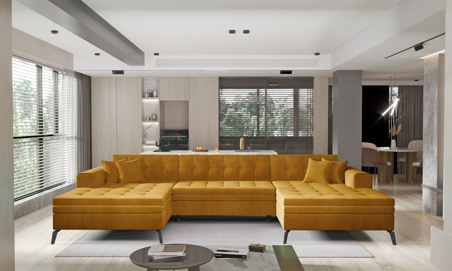 Corner Sleeper Sofa Boston 17 | size: Width: 350cm, Height: 93cm, Depth: 170cm | color: Nube | image: 1 | variant: 1016365