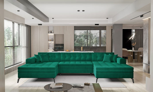 Corner Sleeper Sofa Boston 18 | size: Width: 350cm, Height: 93cm, Depth: 170cm | color: Nube | image: 1 | variant: 1016366