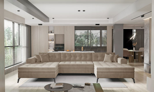 Corner Sleeper Sofa Boston 8 | size: Width: 350cm, Height: 93cm, Depth: 170cm | color: Nube | image: 1 | variant: 1016356
