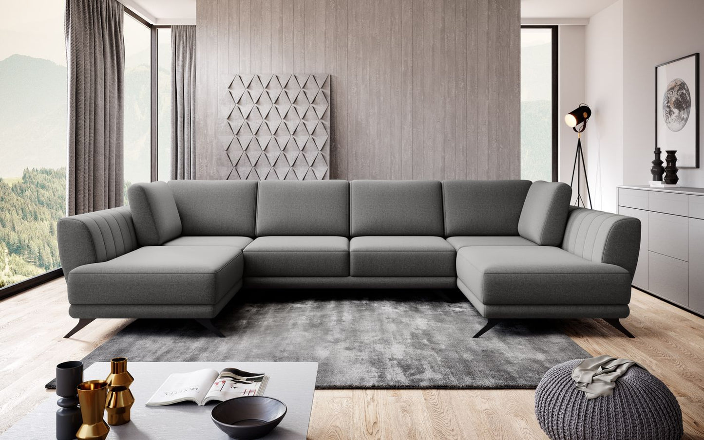 Corner Sleeper Sofa Bridlington 7 | size: Width: 362cm, Height: 90cm, Depth: 191cm | color: Gojo | image: 1 | variant: 1015627