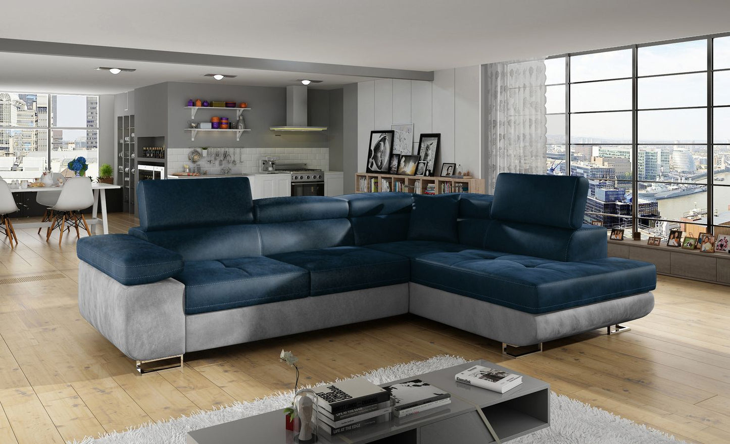 Corner Sleeper Sofa Bristol 10 | size: Width: 272cm, Height: 85cm, Depth: 203cm | color: Monolith | image: 1 | variant: 1015077