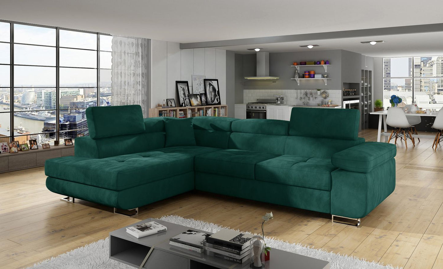 Corner Sleeper Sofa Bristol 25 | size: Width: 272cm, Height: 85cm, Depth: 203cm | color: Kronos | image: 1 | variant: 1015092