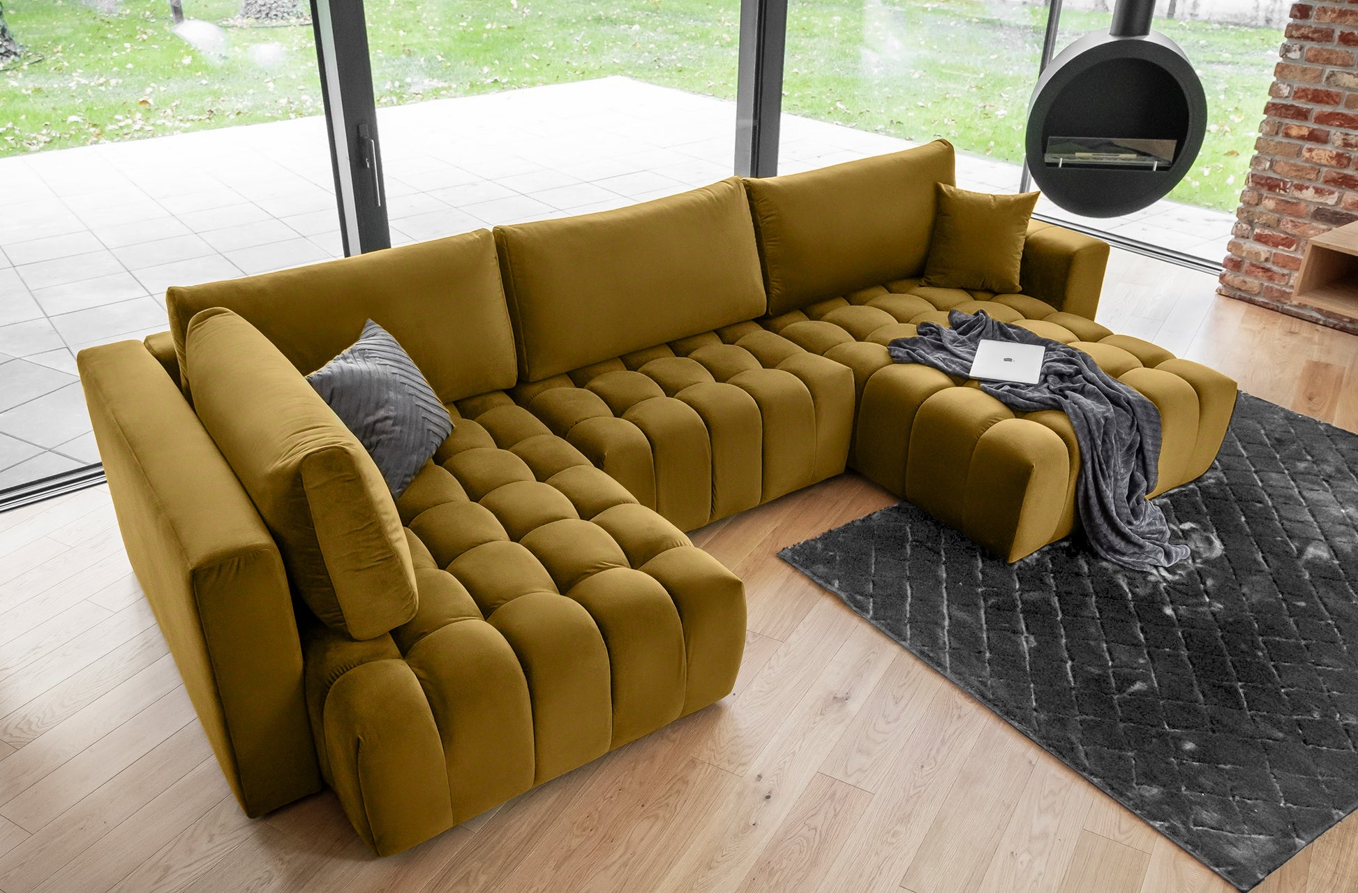 Corner Sleeper Sofa Canterbury 43 | size: Width: 350cm, Height: 92cm, Depth: 175cm | color: Loco | image: 1 | variant: 1015255