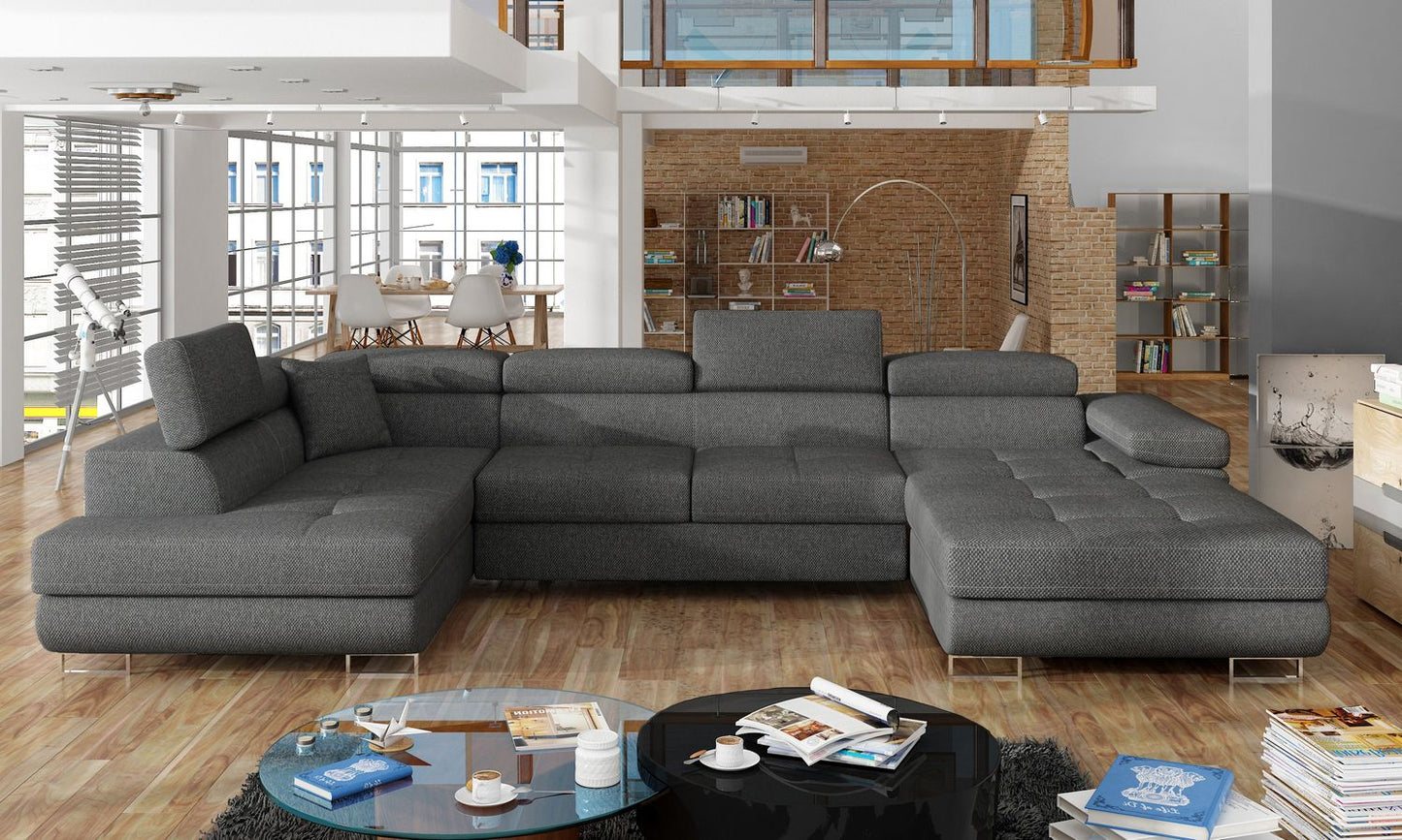 Corner Sleeper Sofa Carlisle 19 | size: Width: 345cm, Height: 90cm, Depth: 58cm | color: Inari | image: 1 | variant: 1017333