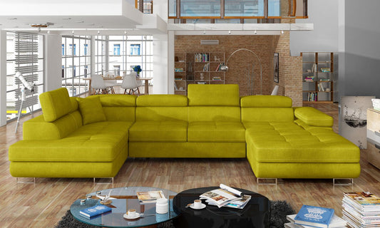 Corner Sleeper Sofa Carlisle 33 | size: Width: 345cm, Height: 90cm, Depth: 58cm | color: Omega | image: 1 | variant: 1017347
